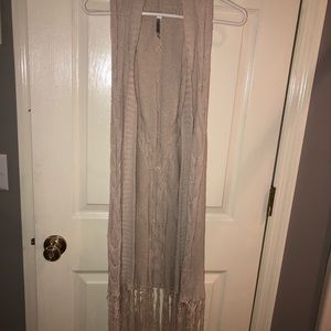 LONG fringe vest